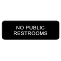 Thunder Group PLIS9335BK Information Symbol Sign, 9" x 3", "No Public Restrooms"