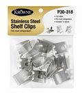 KROWNE 12-Pack Snap-In Shelf Supports for Refrigerators