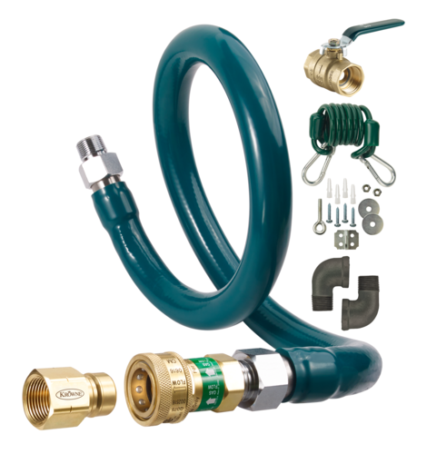 KROWNE Royal Series Moveable Gas Connection Kit, 3/4” I.D., 48” long