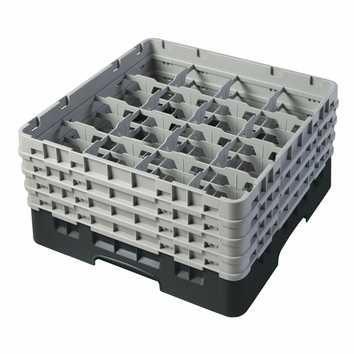 CAMBRO Camrack® Glass Rack, with (4) soft gray extenders, full size