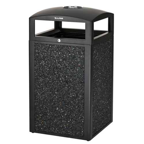 Alpine ALP472-40-GRYS All Weather Trash Container, 40 gal.