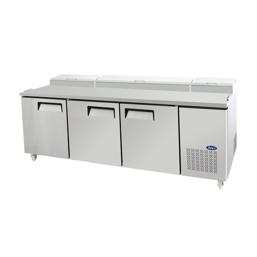 ATOSA MPF8203GR Refrigerated Pizza Prep Table, three-section