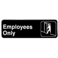 Thunder Group PLIS9304BK Information Symbol Sign, 9" x 3", "Employee Only"