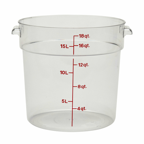 CAMBRO Camwear® Storage Container, round, 18 qt.