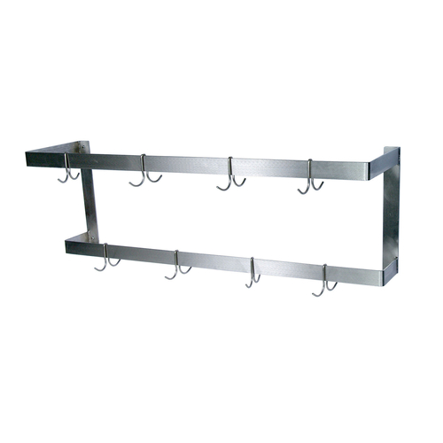 BK Resources BK-WPR2-72 Pot Rack, wall mount, double bar
