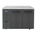 Back Bar Cooler Glass Dr Blk 48"W x 24-1/2"D x 40-1/8"H