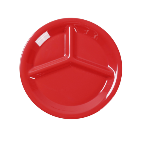 Yanco MS-710RD Milestone Compartment Plate, 10", dozen