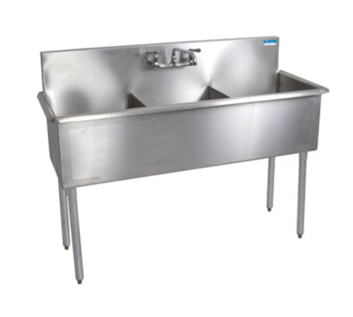 BK Resources BK8BS-3-18-12 Budget Sink, three compartment