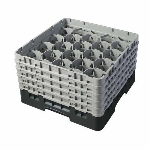 CAMBRO Camrack® Glass Rack, with (5) soft gray extenders, full size