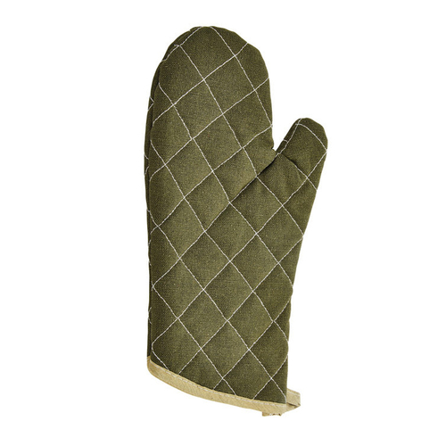 Oven Mitt, 13", cotton, green