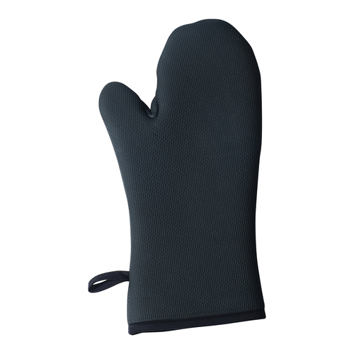 Oven Mitt, 15", neoprene shell, cotton fill & lining, black