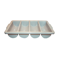 Cutlery Bin, 21-1/8"L x 12-3/4"W x 3-7/8"H, gray