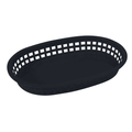 Black Platter Basket, 10-3/4" x 7-1/4" x 1-1/2"H, oval