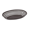 Basket, 10-1/4" x 6-3/4" x 2"H, oval, black