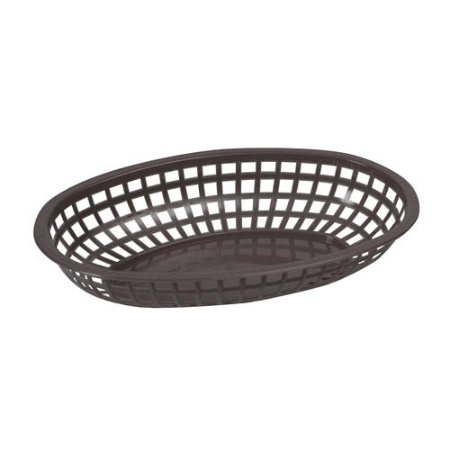 Basket, 10-1/4" x 6-3/4" x 2"H, oval, black