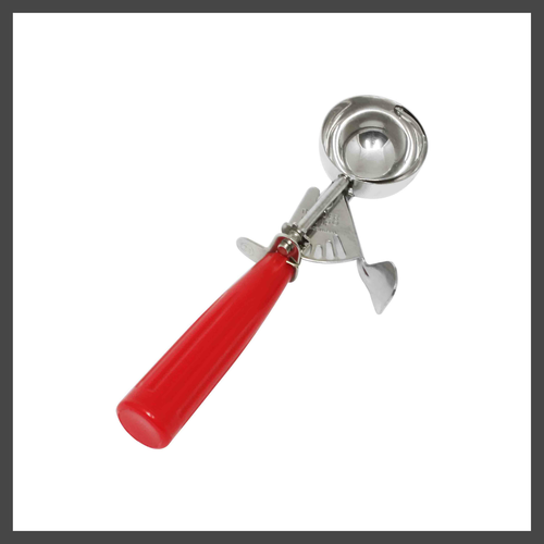 1 1/3 oz., Round Disher, Red