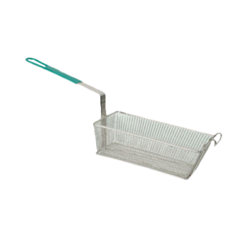 Rectangular Fry Basket, Green handle