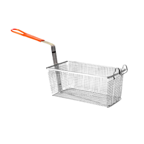 Rectangular Fry Basket, Orange handle