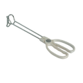 10" Scissor Tongs, White