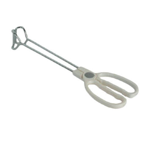 10" Scissor Tongs, White