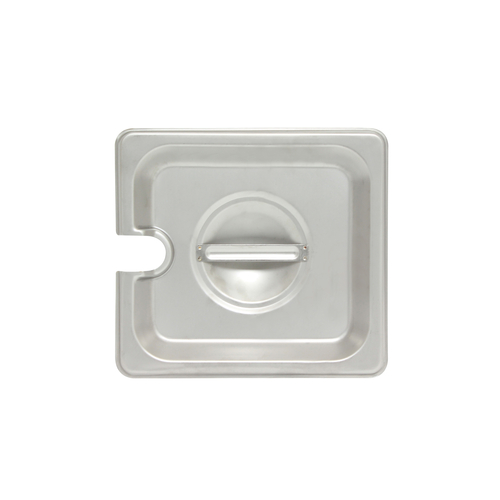 Steam Table Pan Cover, 1/6 size, slotted with handle