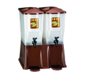 Slimline Twin Beverage Dispenser, Brown