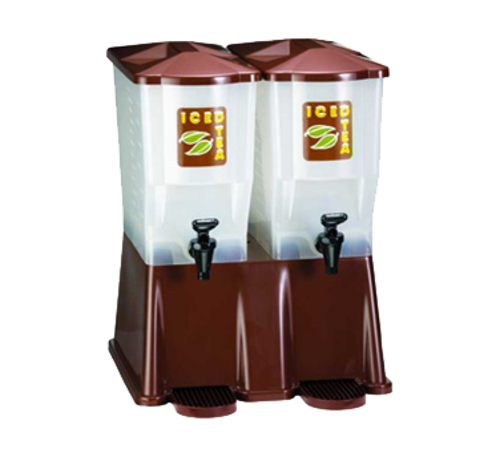 Slimline Twin Beverage Dispenser, Brown