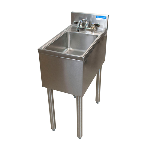 BK Resources UB4-21-1014HSS12-P-G Underbar Dump Sink, 12"W x 21-1/4"D x 32-1/2"H