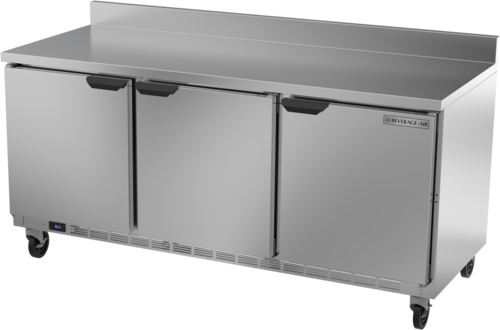 Beverage-Air Worktop Refrigerator, three-section